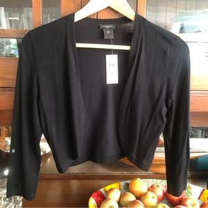 Ann Taylor Petite Black Shrug